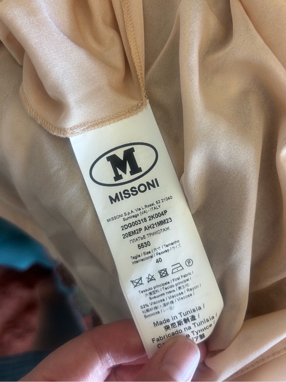 Missoni Striped Knit Maxi Dress in Mauve and Cream - Picture 7 of 7